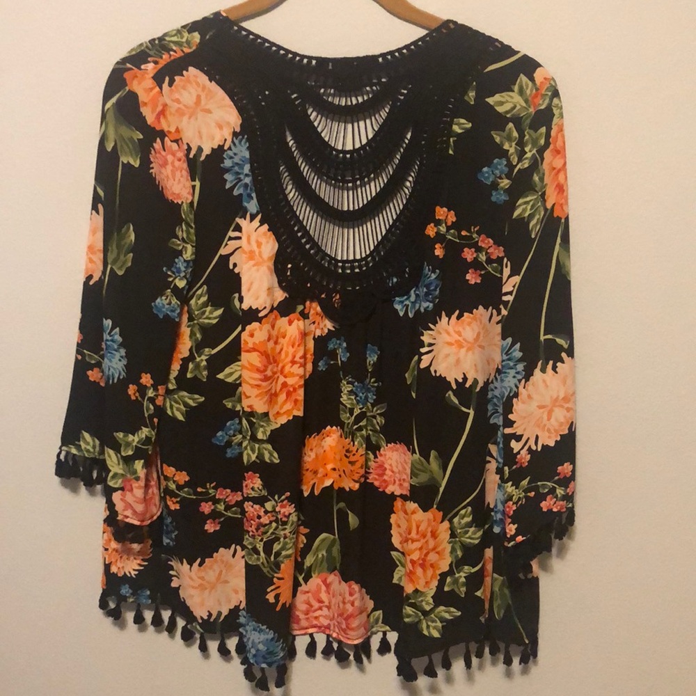 Floral printed vintage style kimono